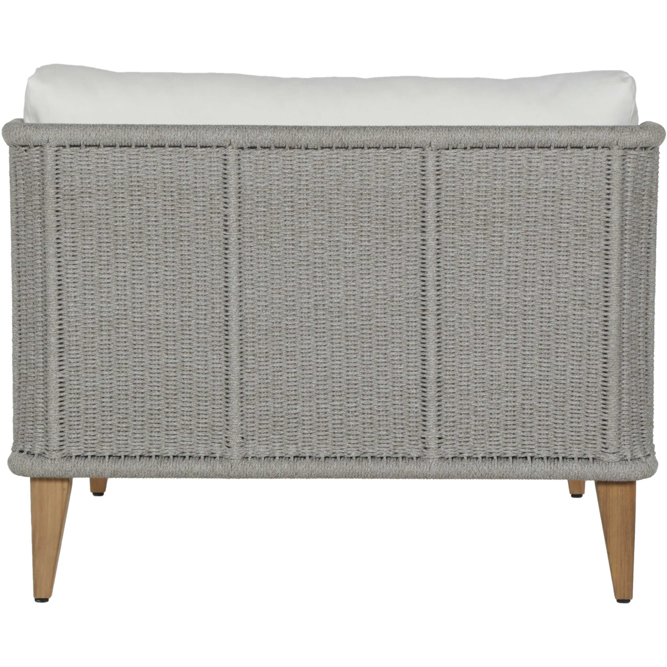 Ibiza Natural / Stinson White Outdoor Armless Chair